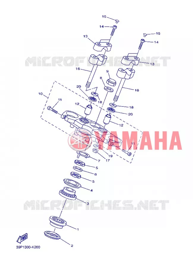 DIRECTION Yamaha MOTO 800 2013 FZ8 ABS  FZ8-NA