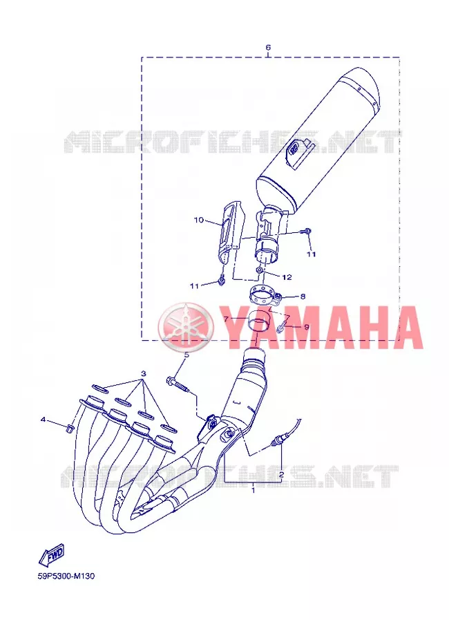 ECHAPPEMENT Yamaha MOTO 800 2013 FZ8 ABS  FZ8-NA