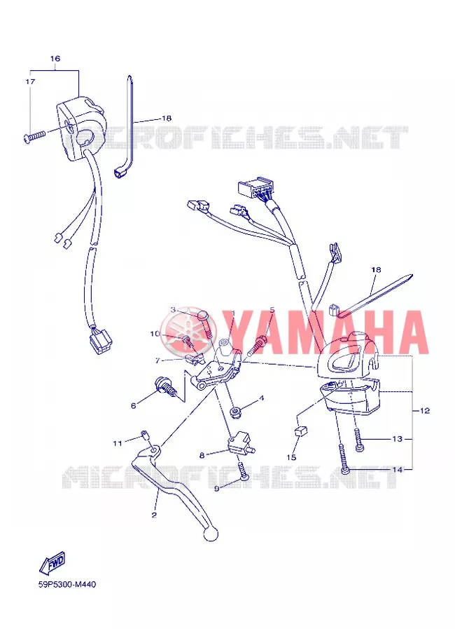 COMMODO / LEVIER Yamaha MOTO 800 2013 FAZER  FZ8-S