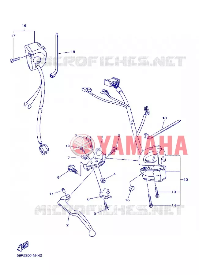 COMMODO / LEVIER Yamaha MOTO 800 2013 FAZER  FZ8-S