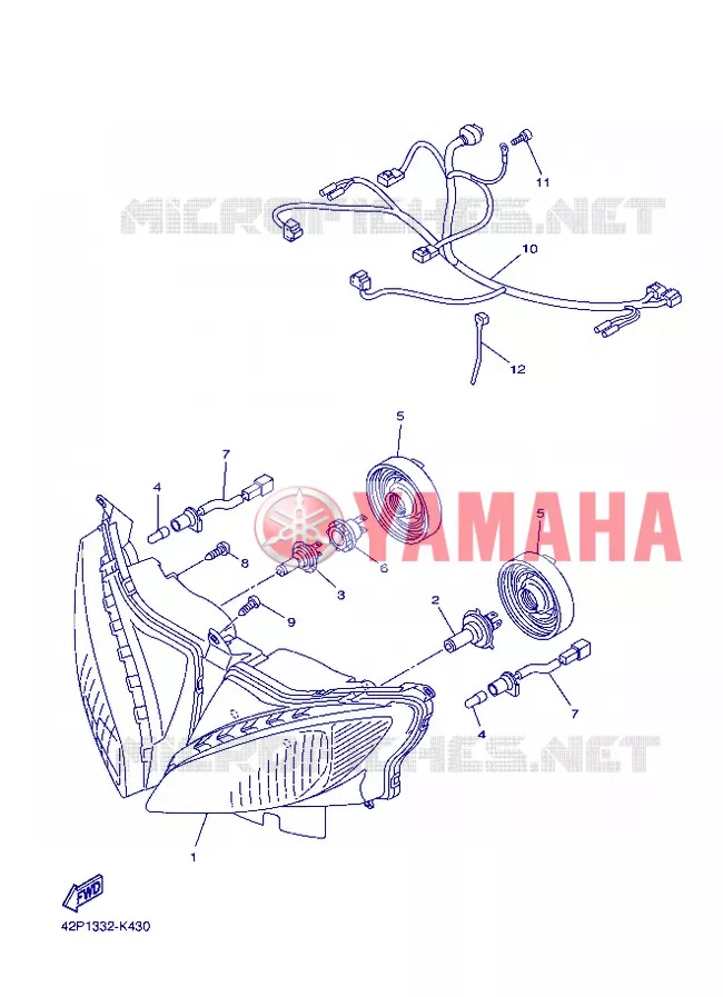 PHARE  Yamaha MOTO 800 2013 FAZER ABS  FZ8-SA