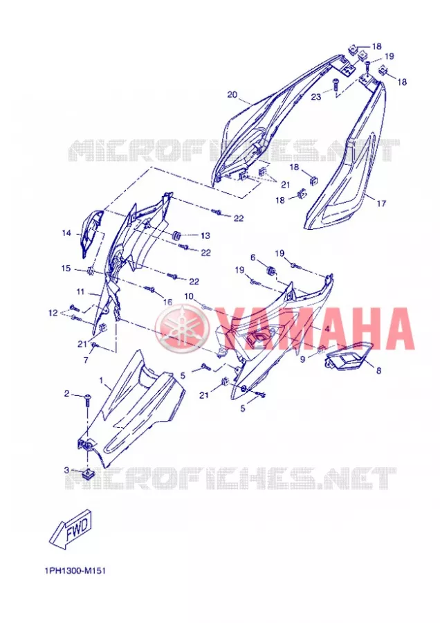COUVERCLE LATERAL Yamaha SCOOTER 50 2013 AEROX  NS50