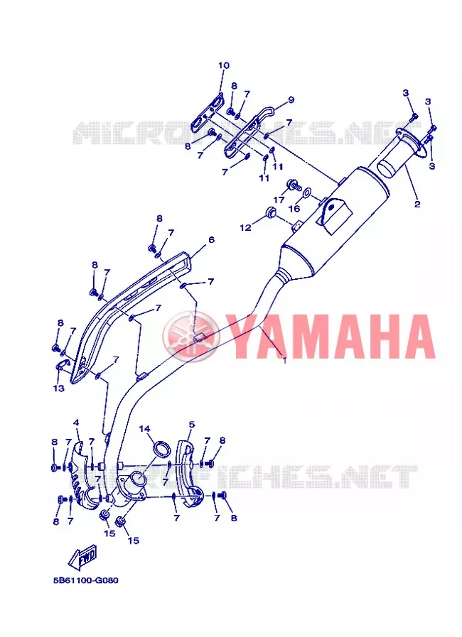 ECHAPPEMENT Yamaha MOTO 110 2013 TTRE  TT-R110E