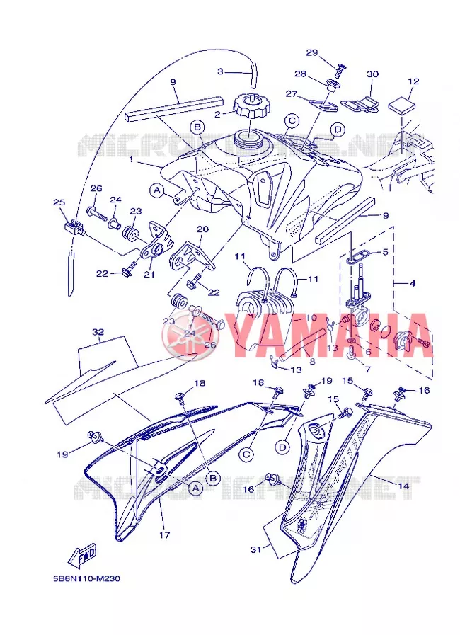 RESERVOIR A ESSENCE Yamaha MOTO 110 2013 TTRE  TT-R110E