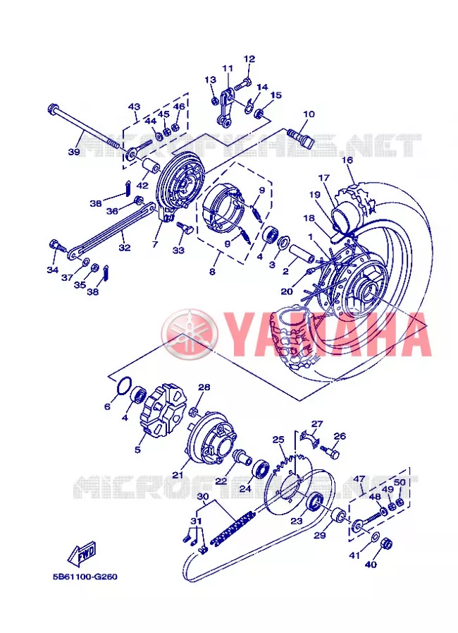 ROUE ARRIERE Yamaha MOTO 110 2013 TTRE  TT-R110E