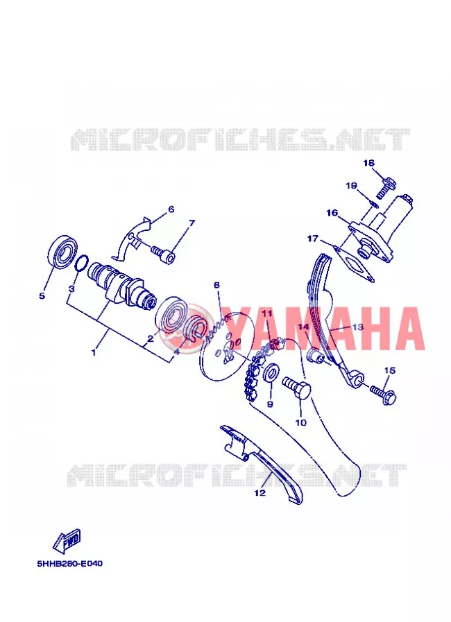 ARBRE A CAMES / CHAINE DE DISTRIBUTION Yamaha MOTO 125 2013 TTR BIG WHEELS  TT-R125LWE