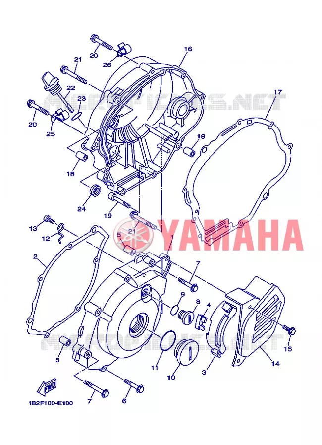 CARTER - MOTEUR 1 Yamaha MOTO 125 2013 TTR BIG WHEELS  TT-R125LWE