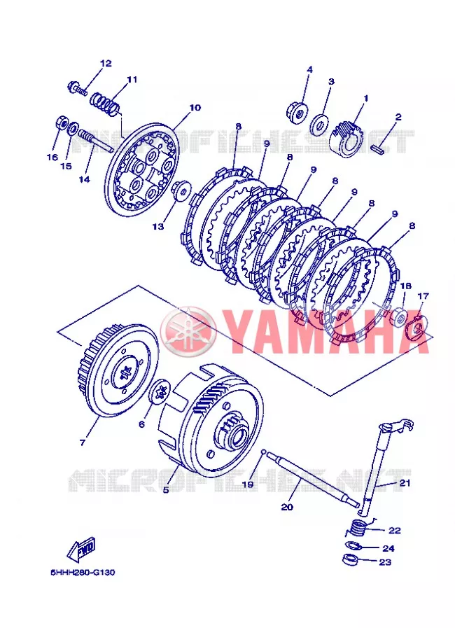 EMBRAYAGE DE DEMARREUR Yamaha MOTO 125 2013 TTR BIG WHEELS  TT-R125LWE