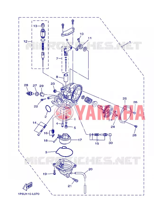 CARBURATEUR Yamaha MOTO 50 2013 TTR  TT-R50E