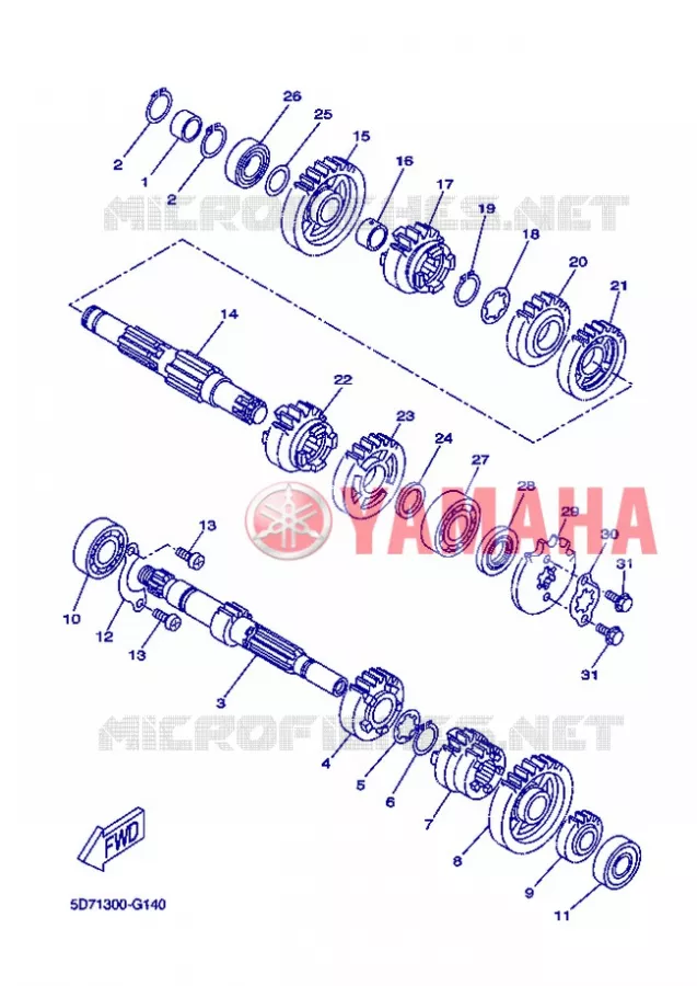 TRANSMISSION Yamaha MOTO 125 2013 WR-R  WR125R