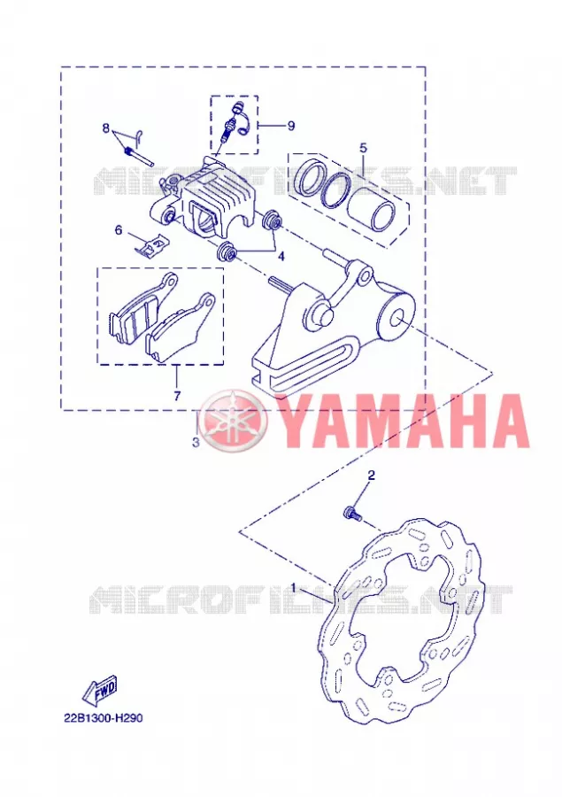 ETRIER DE FREIN ARRIERE Yamaha MOTO 125 2013 WR-R  WR125R