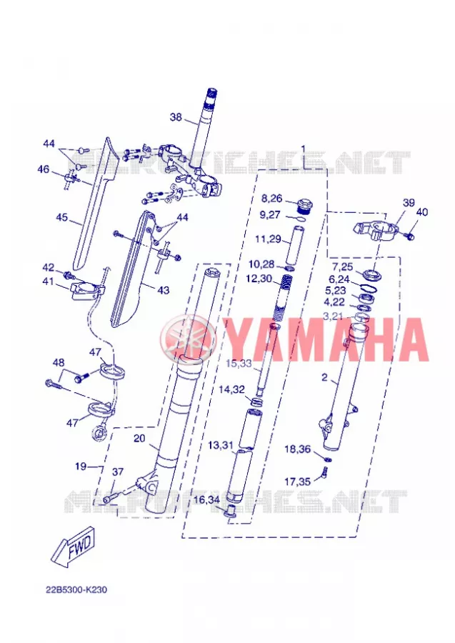 FOURCHE 2 Yamaha MOTO 125 2013 WR-R  WR125R