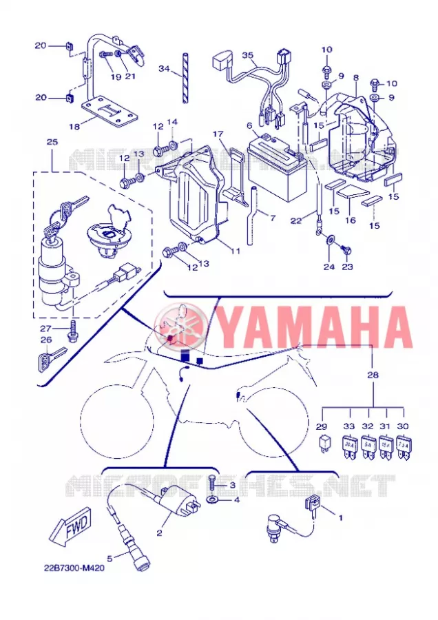 PARTIE ELECTRIQUE 1 Yamaha MOTO 125 2013 WR-R  WR125R