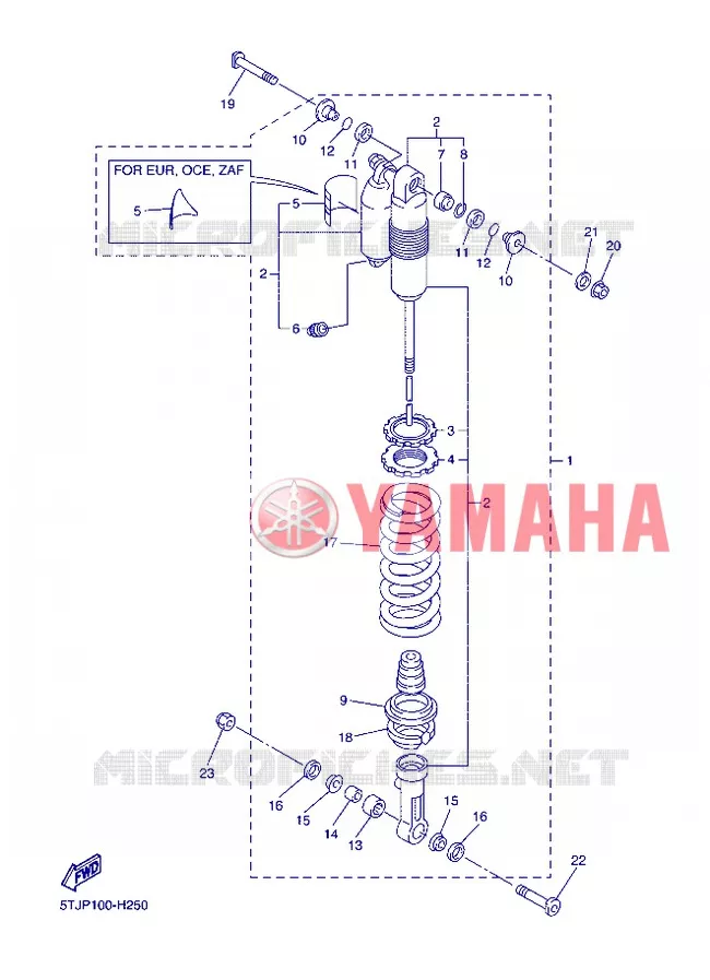 AMORTISSEUR ARRIERE Yamaha MOTO 250 2013 WRF  WR250F