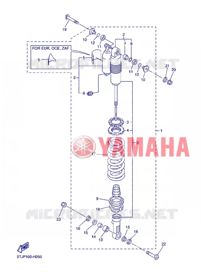 AMORTISSEUR ARRIERE Yamaha MOTO 250 2013 WRF  WR250F