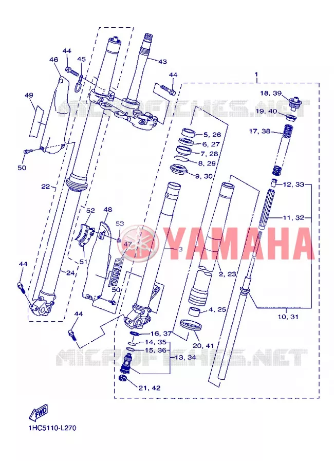 FOURCHE Yamaha MOTO 250 2013 WRF  WR250F