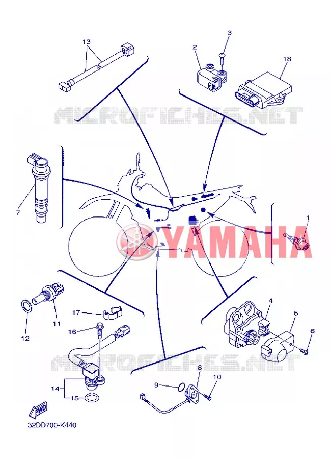 PARTIE ELECTRIQUE 1 Yamaha MOTO 250 2013 WR-R  WR250R
