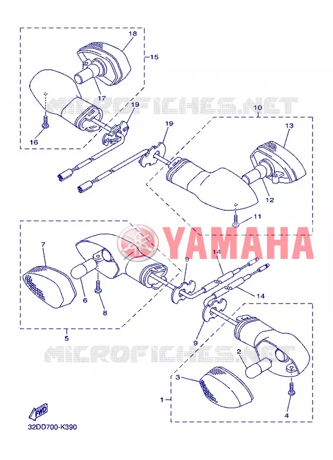 CLIGNOTANT Yamaha MOTO 250 2013 WR-R  WR250R