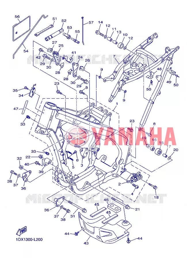 CADRE Yamaha MOTO 450 2013 WRF  WR450F