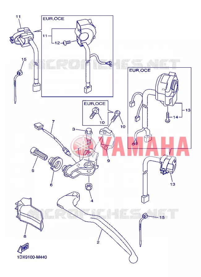 COMMODO / LEVIER Yamaha MOTO 450 2013 WRF  WR450F