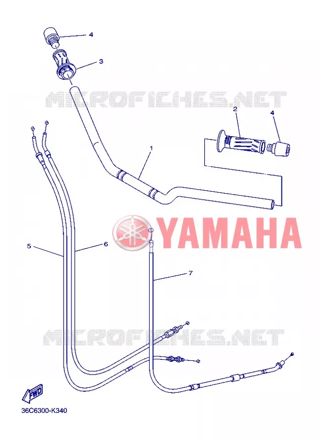 GUIDON ET CABLES Yamaha MOTO 600 2013 XJ6  XJ6F