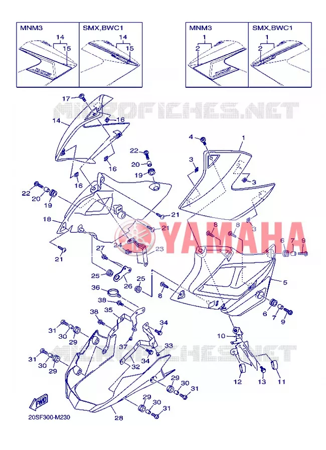 COUVERCLE LATERAL 2 Yamaha MOTO 600 2013 XJ6  XJ6N