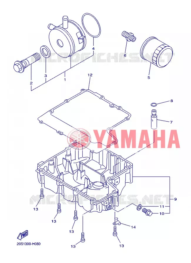 FILTRE A HUILE Yamaha MOTO 600 2013 XJ6  XJ6N