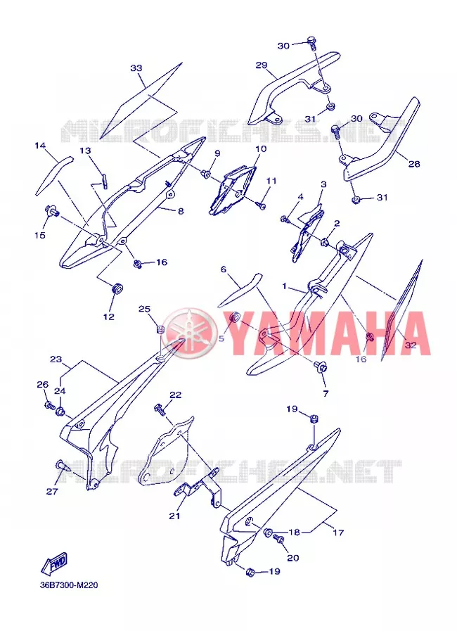 COUVERCLE LATERAL Yamaha MOTO 600 2013 XJ6  XJ6N
