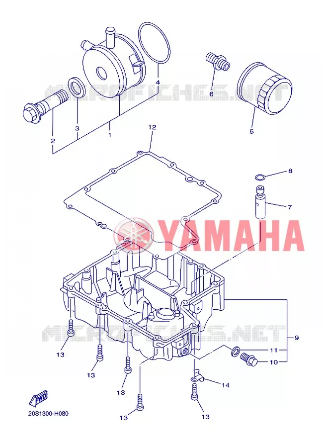 FILTRE A HUILE Yamaha MOTO 600 2013 XJ6  XJ6N