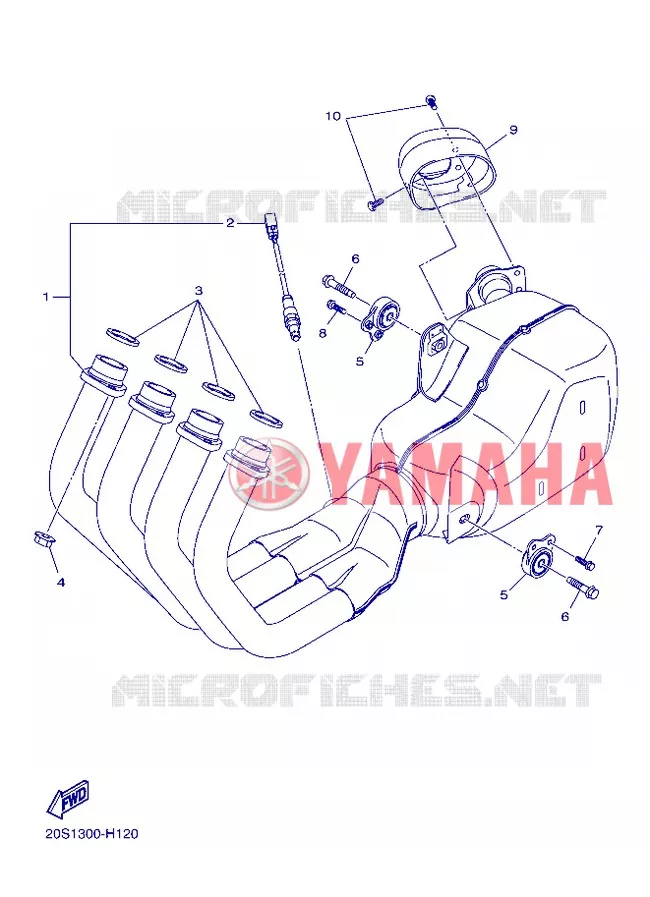 ECHAPPEMENT Yamaha MOTO 600 2013 XJ6 ABS  XJ6NA