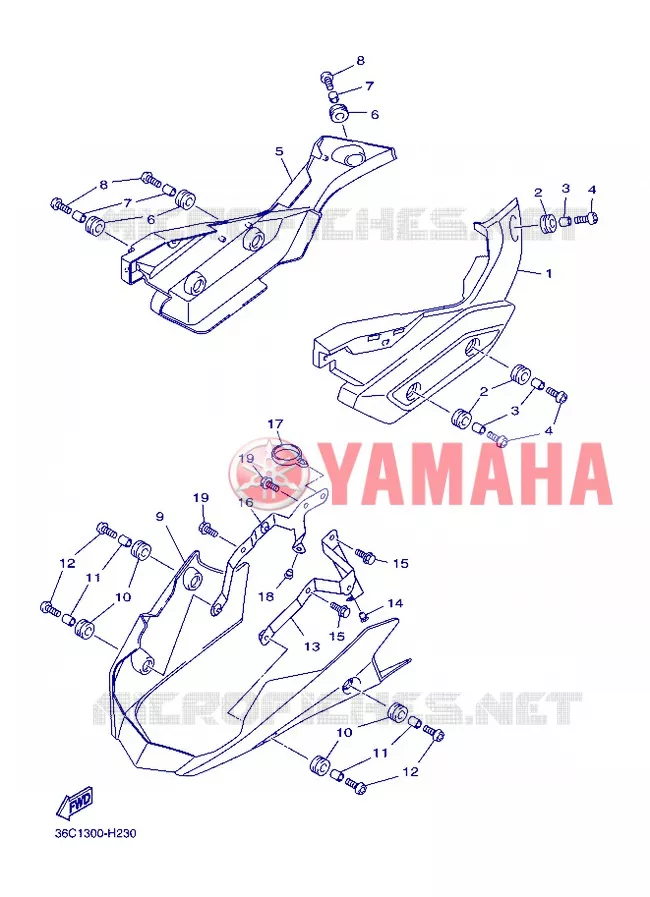 COUVERCLE LATERAL 2 Yamaha MOTO 600 2013 XJ6  XJ6S