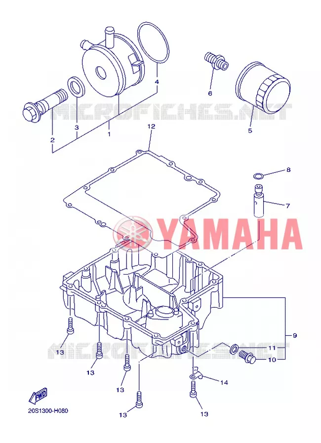 FILTRE A HUILE Yamaha MOTO 600 2013 XJ6  XJ6S