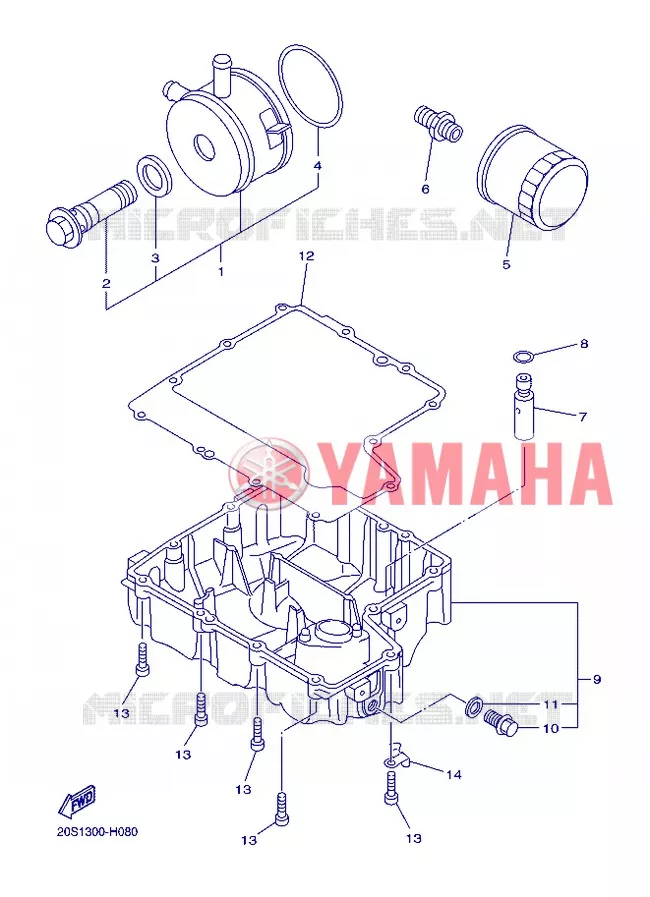 FILTRE A HUILE Yamaha MOTO 600 2013 XJ6  XJ6S