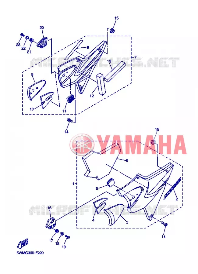 COUVERCLE LATERAL Yamaha MOTO 1300 2013 XJR  XJR1300