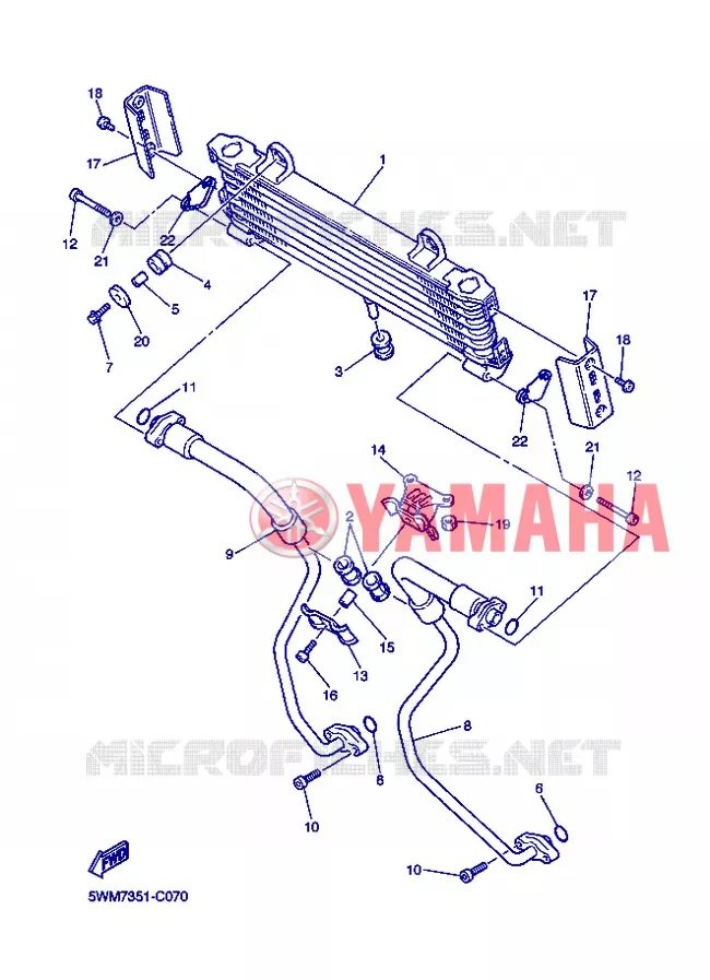 RADIATEUR D'HUILE / ECHANGEUR Yamaha MOTO 1300 2013 XJR  XJR1300