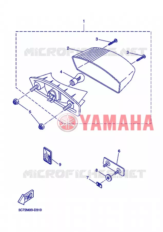 FEU ARRIERE Yamaha SCOOTER 50 2013 STUNT SLIDER  EW50N