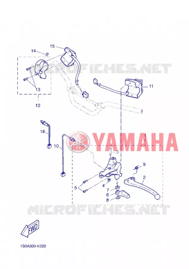 COMMODO / LEVIER Yamaha SCOOTER 50 2013 STUNT SLIDER  EW50N