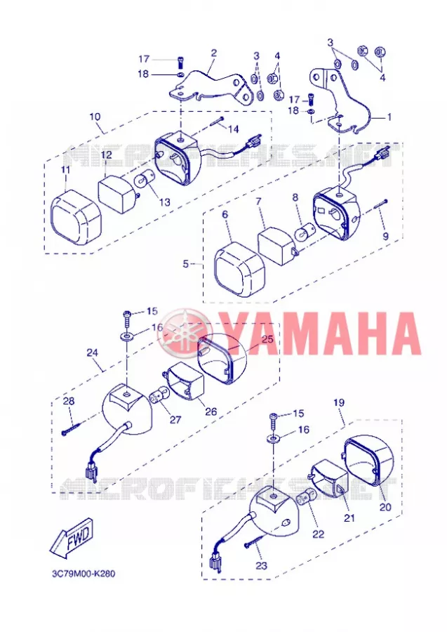 CLIGNOTANT Yamaha SCOOTER 50 2013 STUNT SLIDER  EW50N