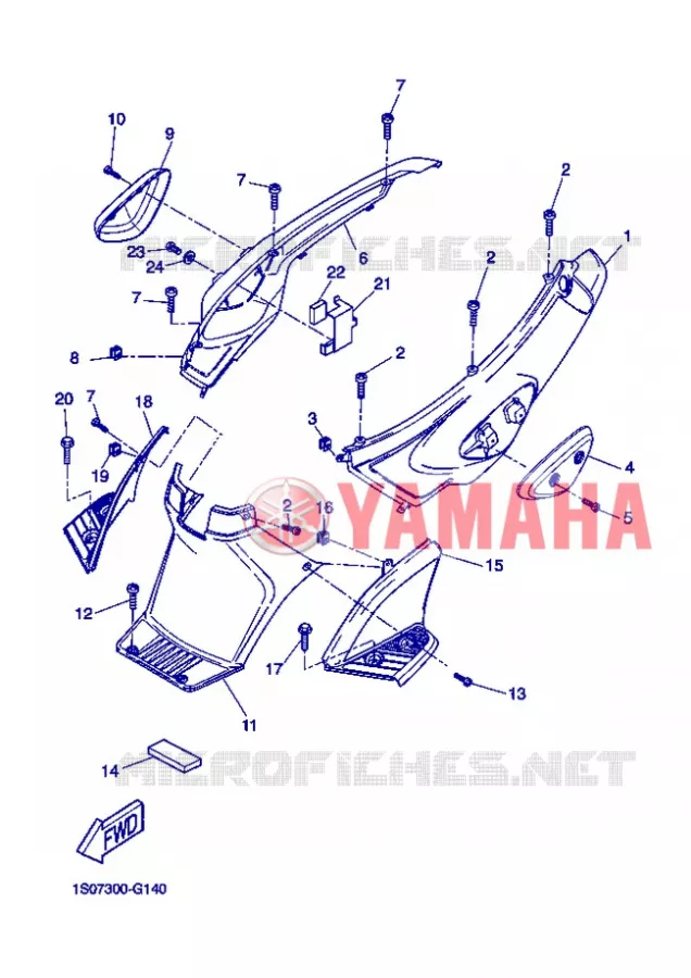 COUVERCLE LATERAL Yamaha SCOOTER 50 2013 STUNT SLIDER  EW50N
