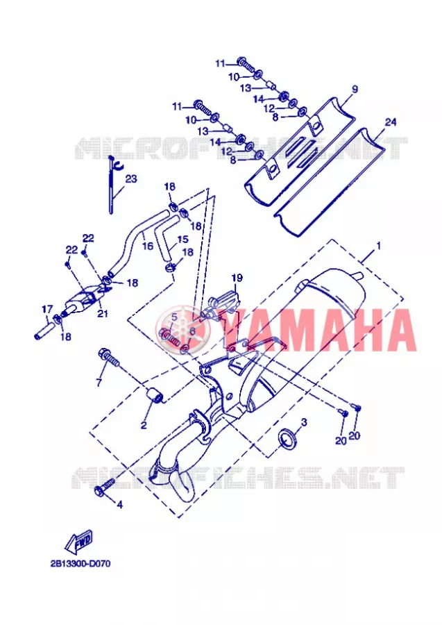 ECHAPPEMENT Yamaha SCOOTER 50 2013 STUNT SLIDER  EW50N