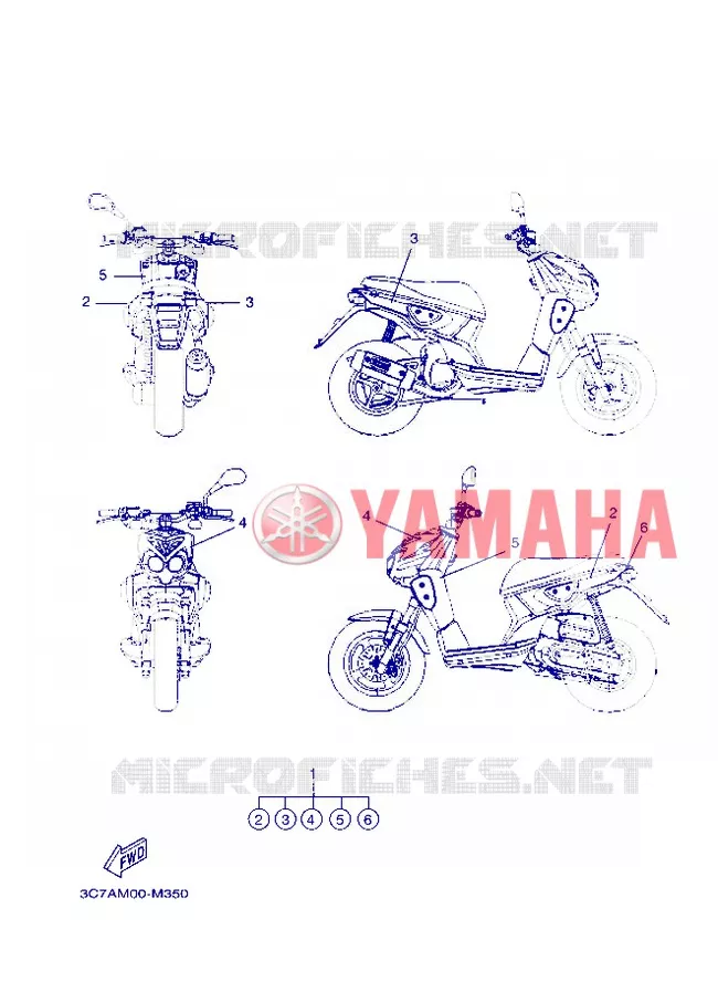 EMBLEME Yamaha SCOOTER 50 2013 STUNT SLIDER  EW50N