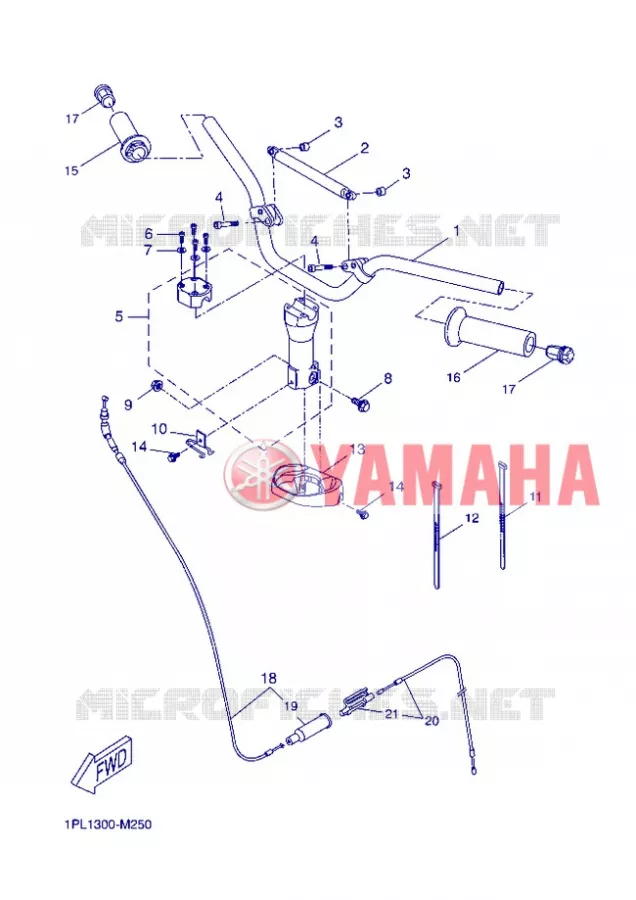 GUIDON ET CABLES Yamaha SCOOTER 50 2013 NITRO NAKED  NS50N