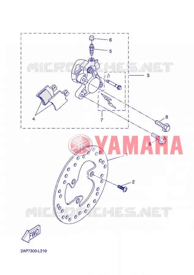 ETRIER DE FREIN AVANT Yamaha SCOOTER 50 2013 NEOS  YN50