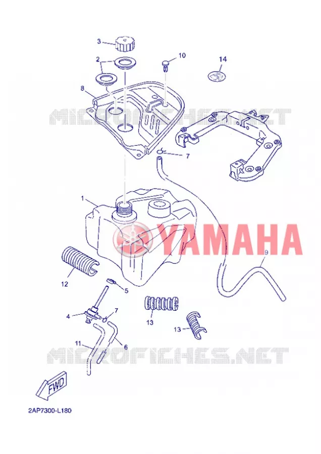 RESERVOIR A ESSENCE Yamaha SCOOTER 50 2013 NEOS  YN50