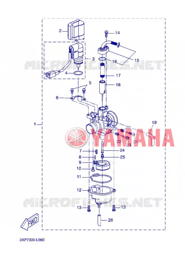 CARBURATEUR Yamaha SCOOTER 50 2013 NEOS  YN50