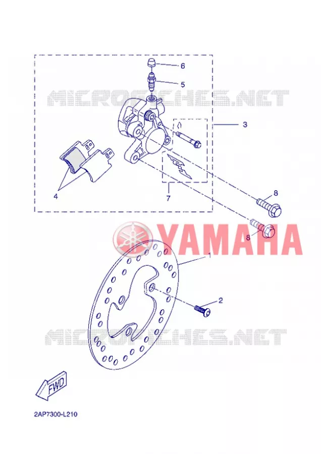 ETRIER DE FREIN AVANT Yamaha SCOOTER 50 2013 NEOS  YN50