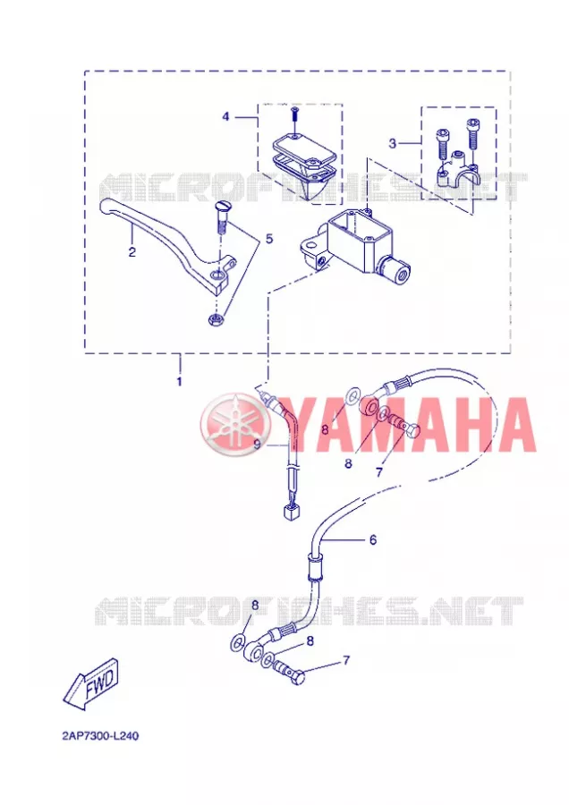 MAITRE CYLINDRE DE FREIN AVANT Yamaha SCOOTER 50 2013 NEOS  YN50