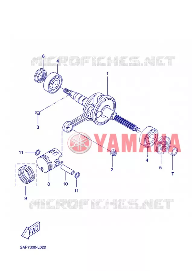 VILEBREQUIN / PISTON Yamaha SCOOTER 50 2013 NEOS  YN50