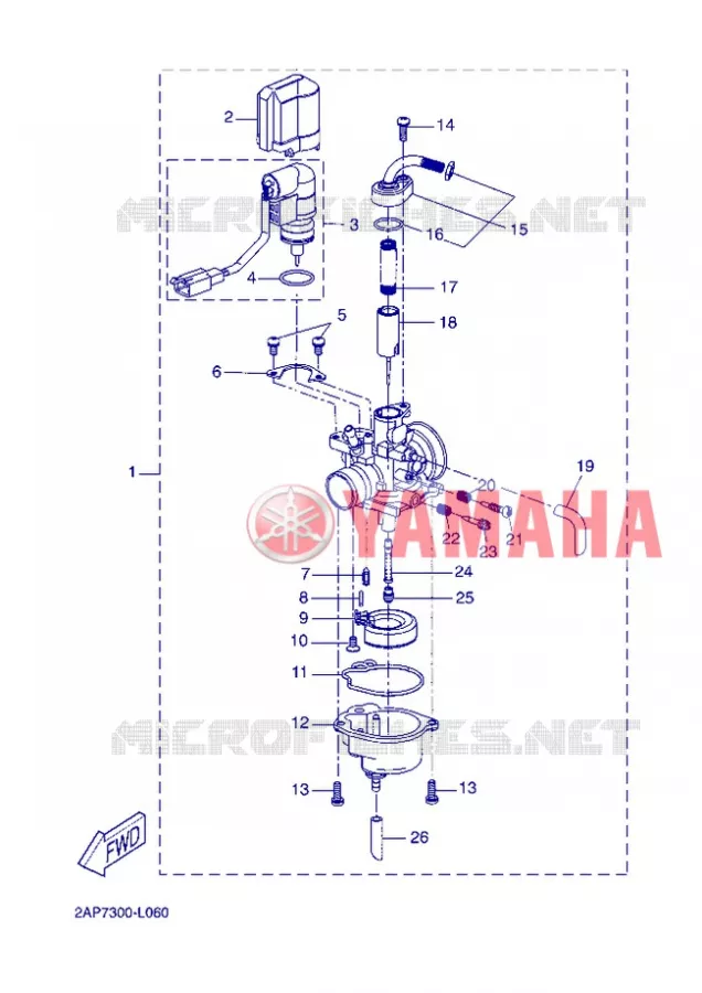 CARBURATEUR Yamaha SCOOTER 50 2013 NEOS  YN50