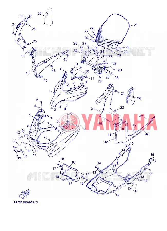 PARE BRISE Yamaha SCOOTER 125 2013 XMAX  YP125R